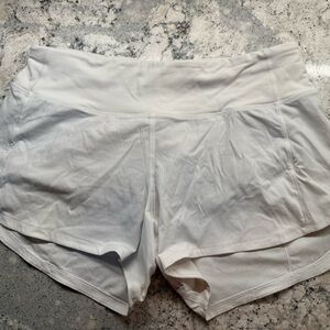Lululemon Athletica White Athletic Shorts